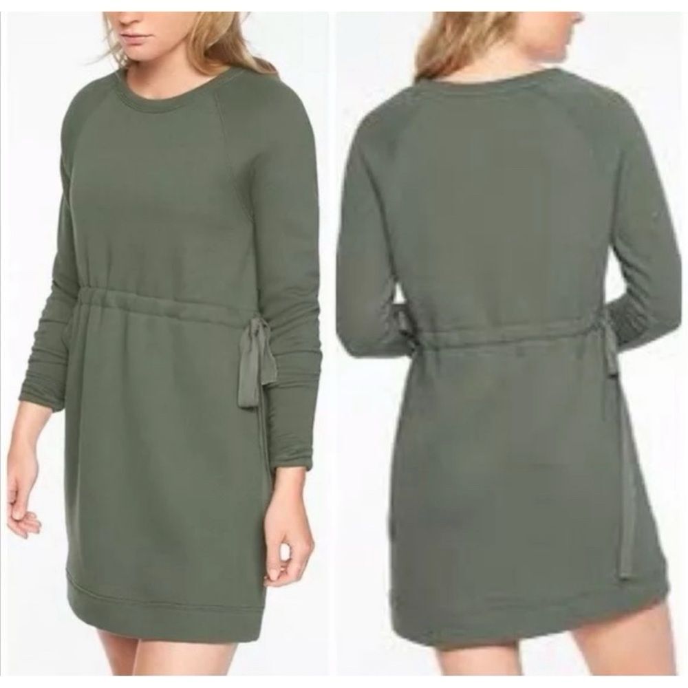 Athleta Studio Cinch Sweatshirt Dress Size S